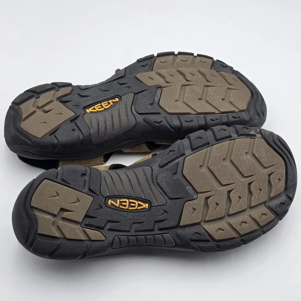 Keen Sandals Mens Size 13 Brown Suede Slip-On Drawstring Hiking Outdoor